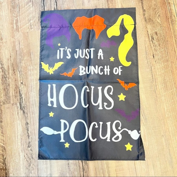 Hocus Pocus yard lawn flag. New. “ It’s just a bunch of Hocus Pocus “ - Picture 8 of 9